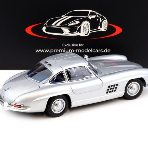 1:18 Norev Mercedes 300 SL Flügeltürer Gullwing 1954 silver/ blue interior - Limited 660 pcs.