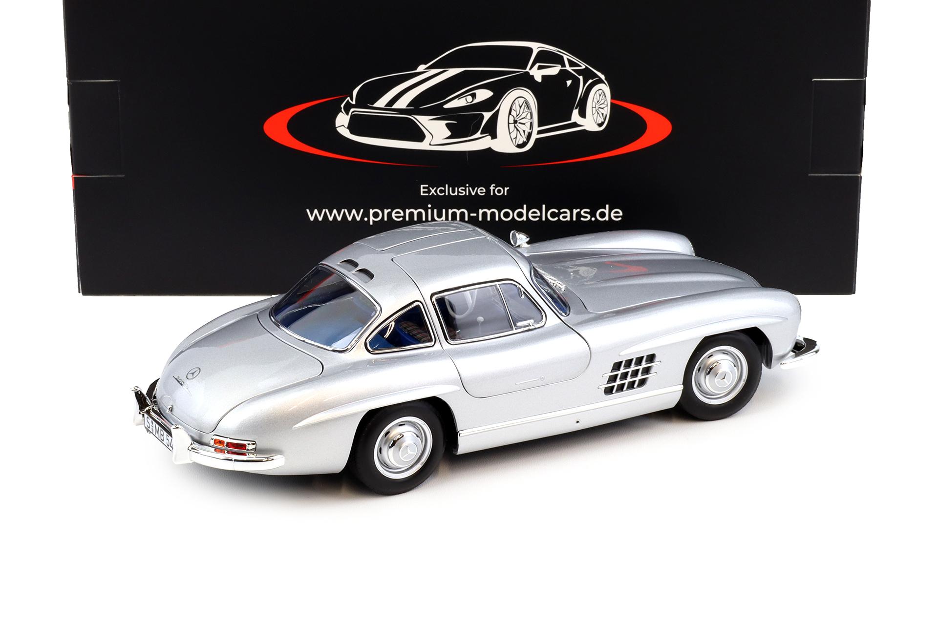 1:18 Norev Mercedes 300 SL Flügeltürer Gullwing 1954 silver/ blue interior - Limited 660 pcs.
