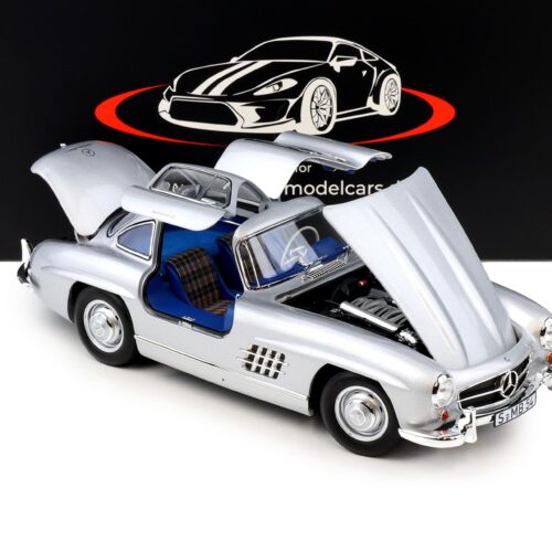 1:18 Norev Mercedes 300 SL Flügeltürer Gullwing 1954 silver/ blue interior - Limited 660 pcs.
