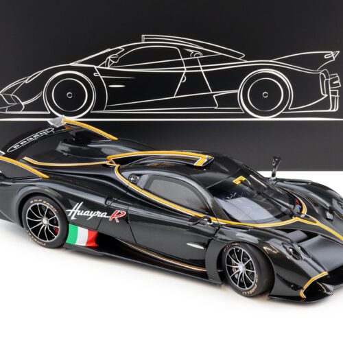 1:18 LCD Models Pagani Huayra R 2021 Full Carbon black LCD18012-CB