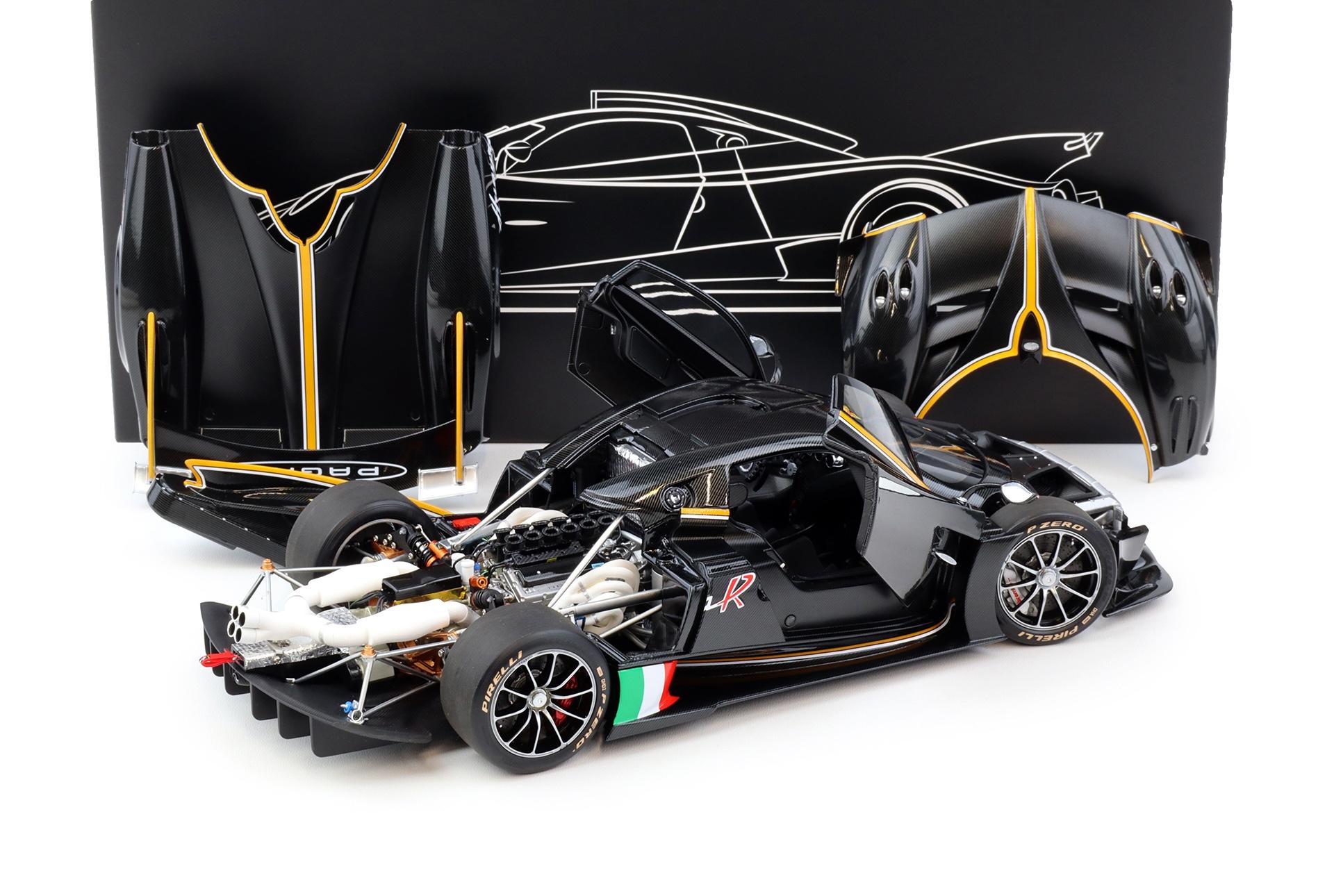 1:18 LCD Models Pagani Huayra R 2021 Full Carbon black LCD18012-CB