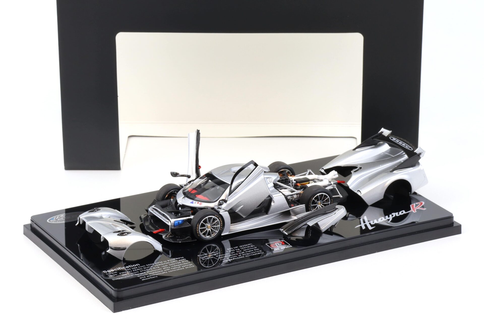 1:43 LCD Models Pagani Huayra R 2021 silver metallic LCD43017-SI