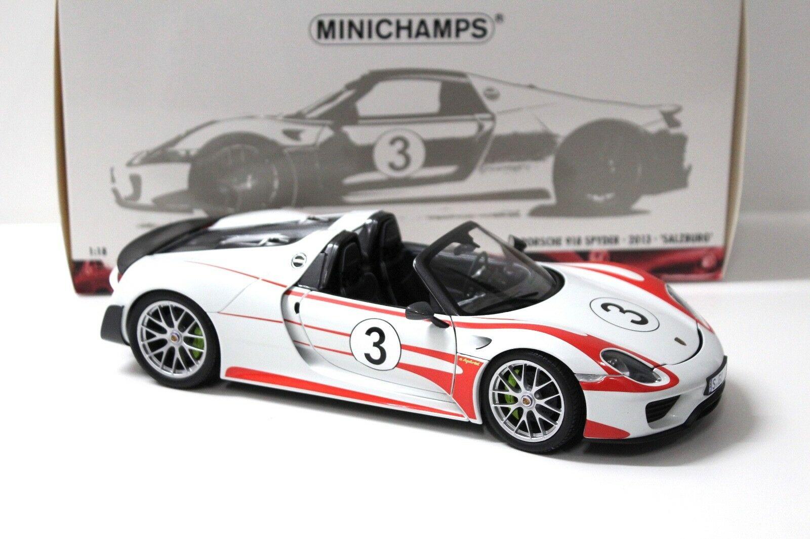 1:18 Minichamps Porsche 918 Spyder `Weissach Package` Salzburg white
