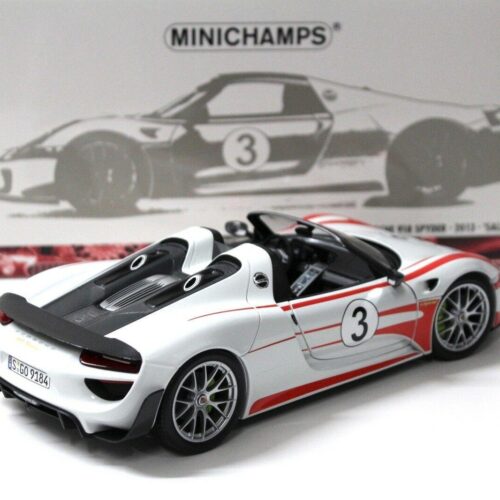1:18 Minichamps Porsche 918 Spyder `Weissach Package` Salzburg white