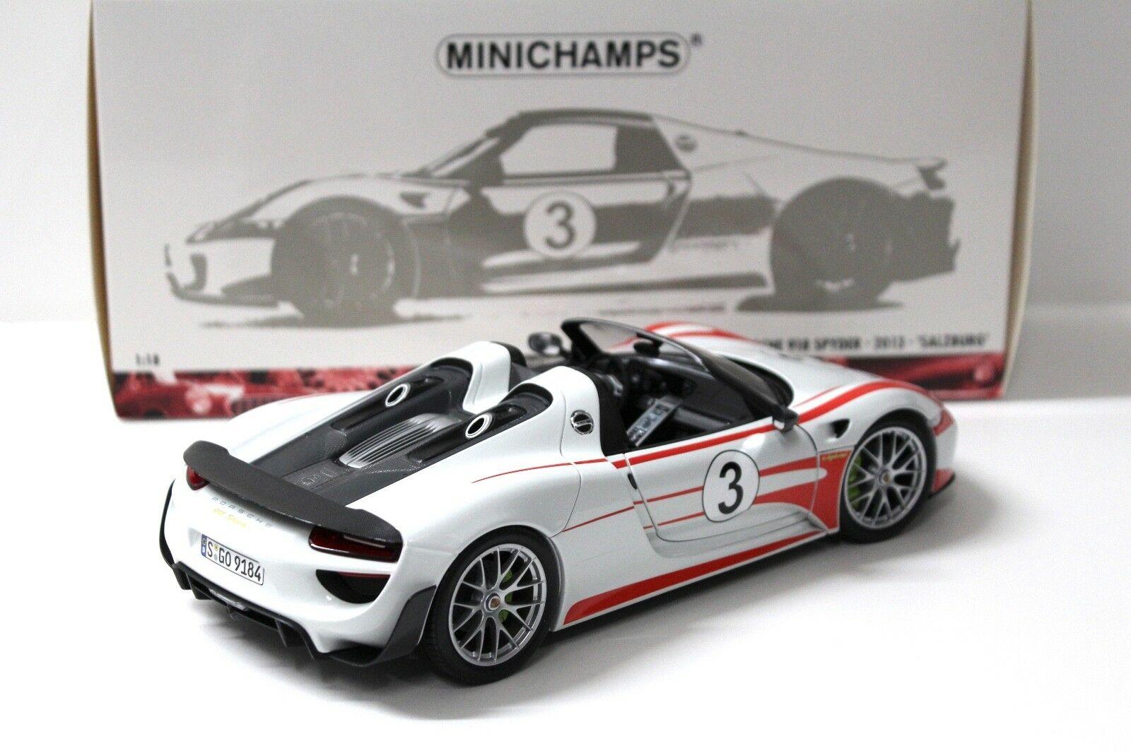 1:18 Minichamps Porsche 918 Spyder `Weissach Package` Salzburg white