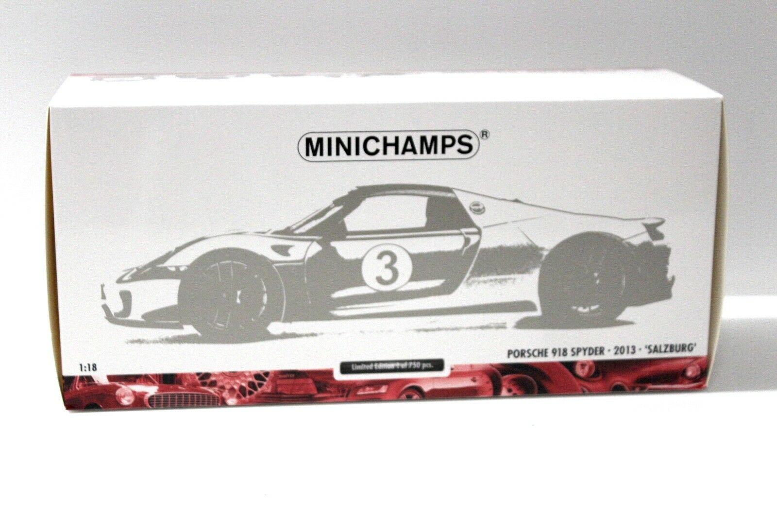 1:18 Minichamps Porsche 918 Spyder `Weissach Package` Salzburg white