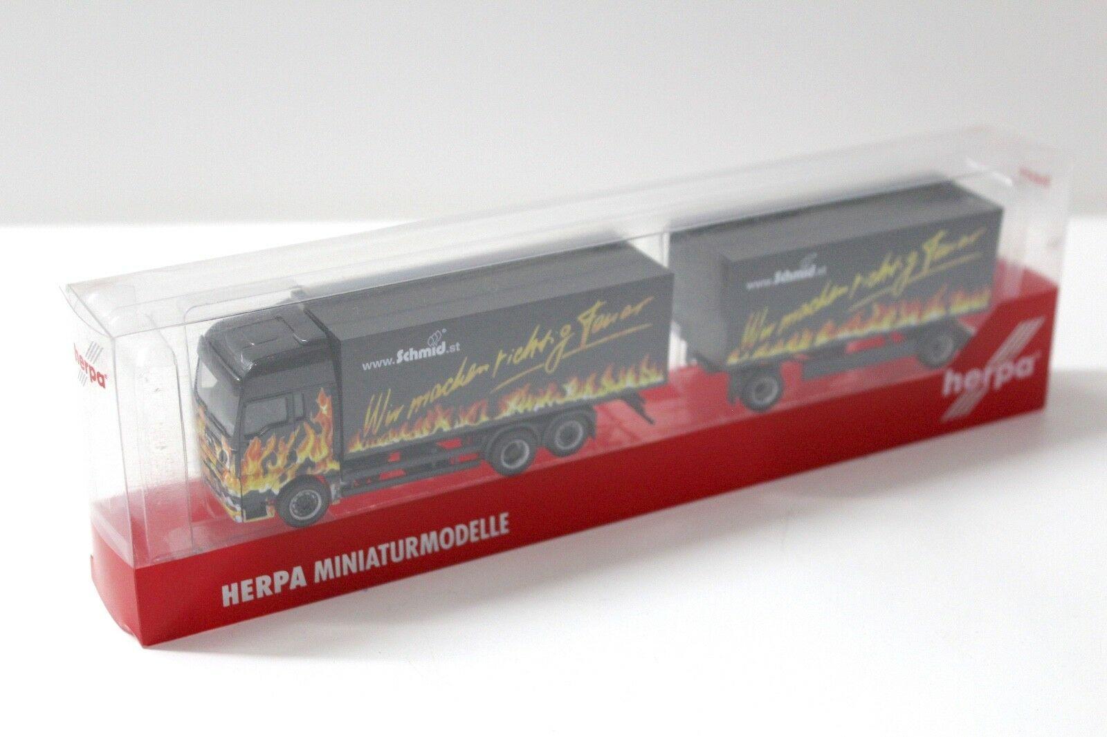 1:87 Herpa MAN TGA XXL HZ Koffer " SCHMID" flames