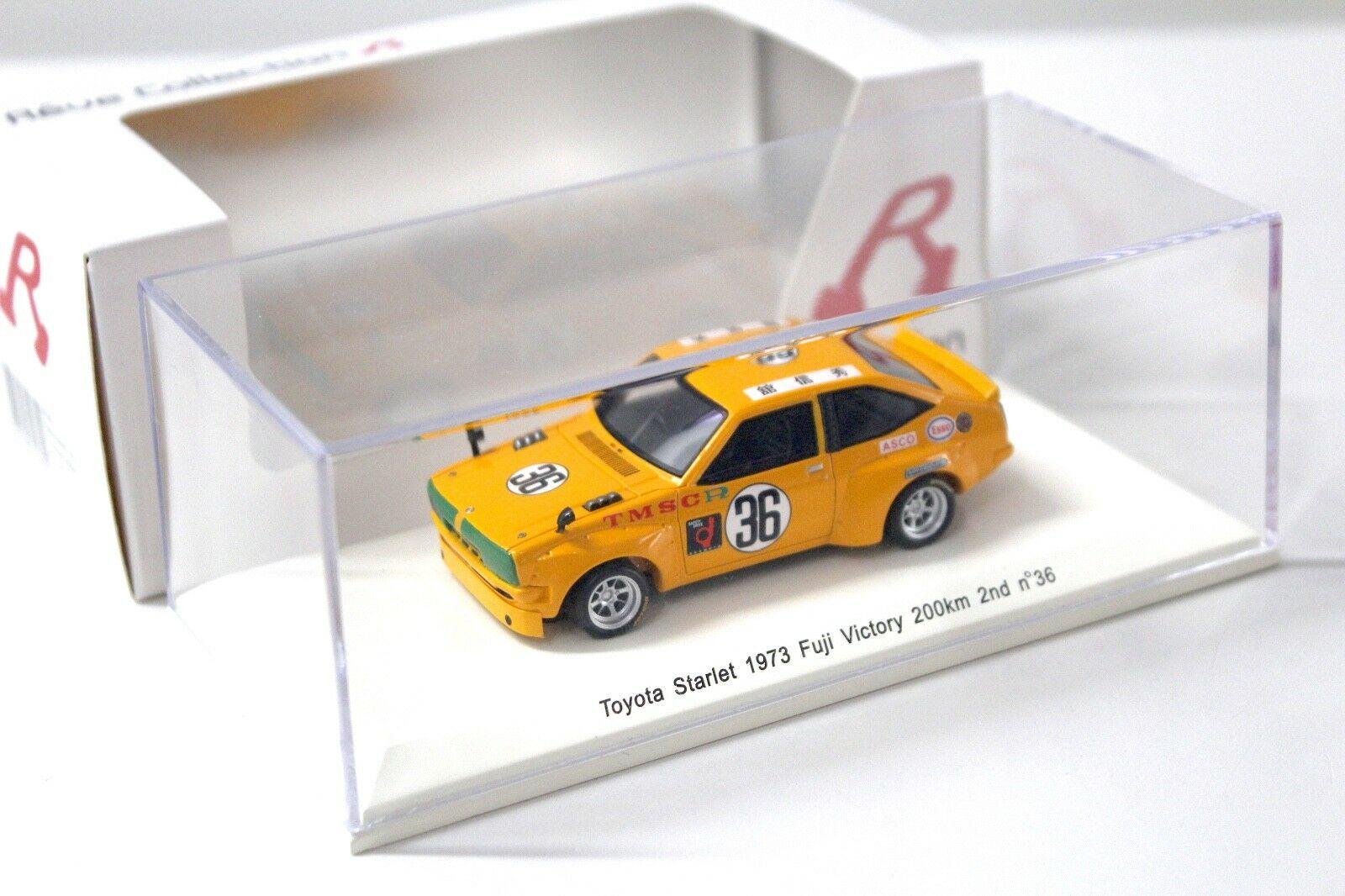 1:43 Spark Toyota Starlet 1973 Fuji Victory 200km #36 orange