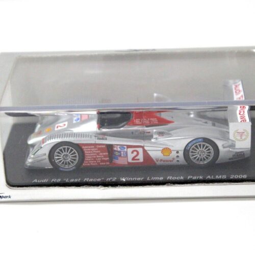 1:43 Spark Audi R8 "LAST RACE" #2 Winner Lime Rock #2 ALMS
