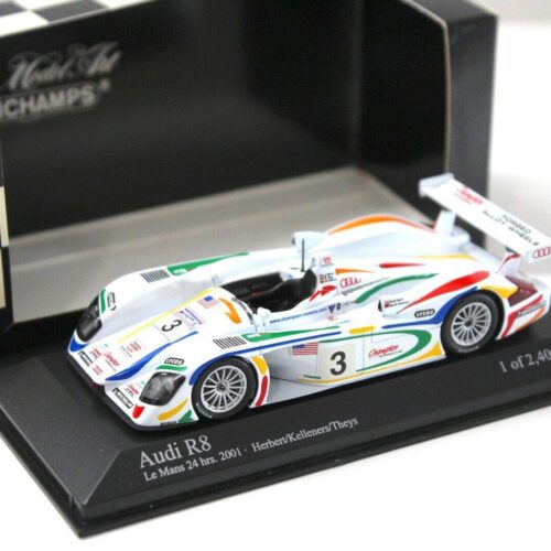 1:43 Minichamps Audi R8 Le Mans 24h Herbert 2001 #3