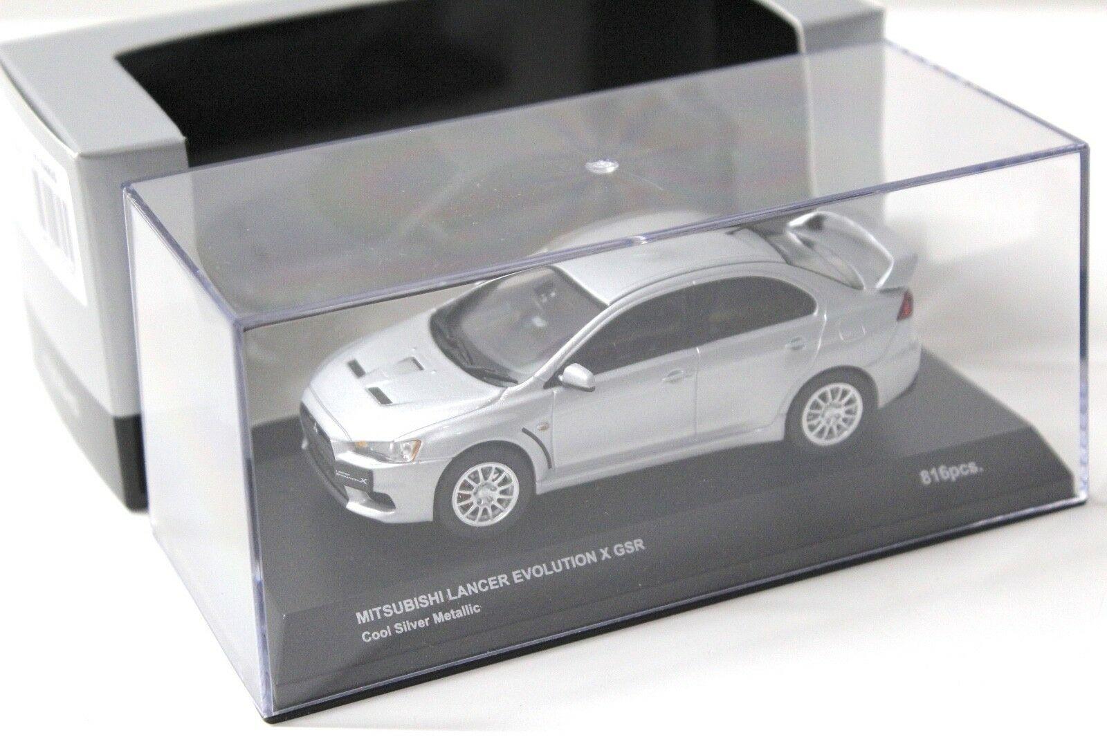 1:43 Kyosho Mitsubishi Lancer Evolution X GSR silver