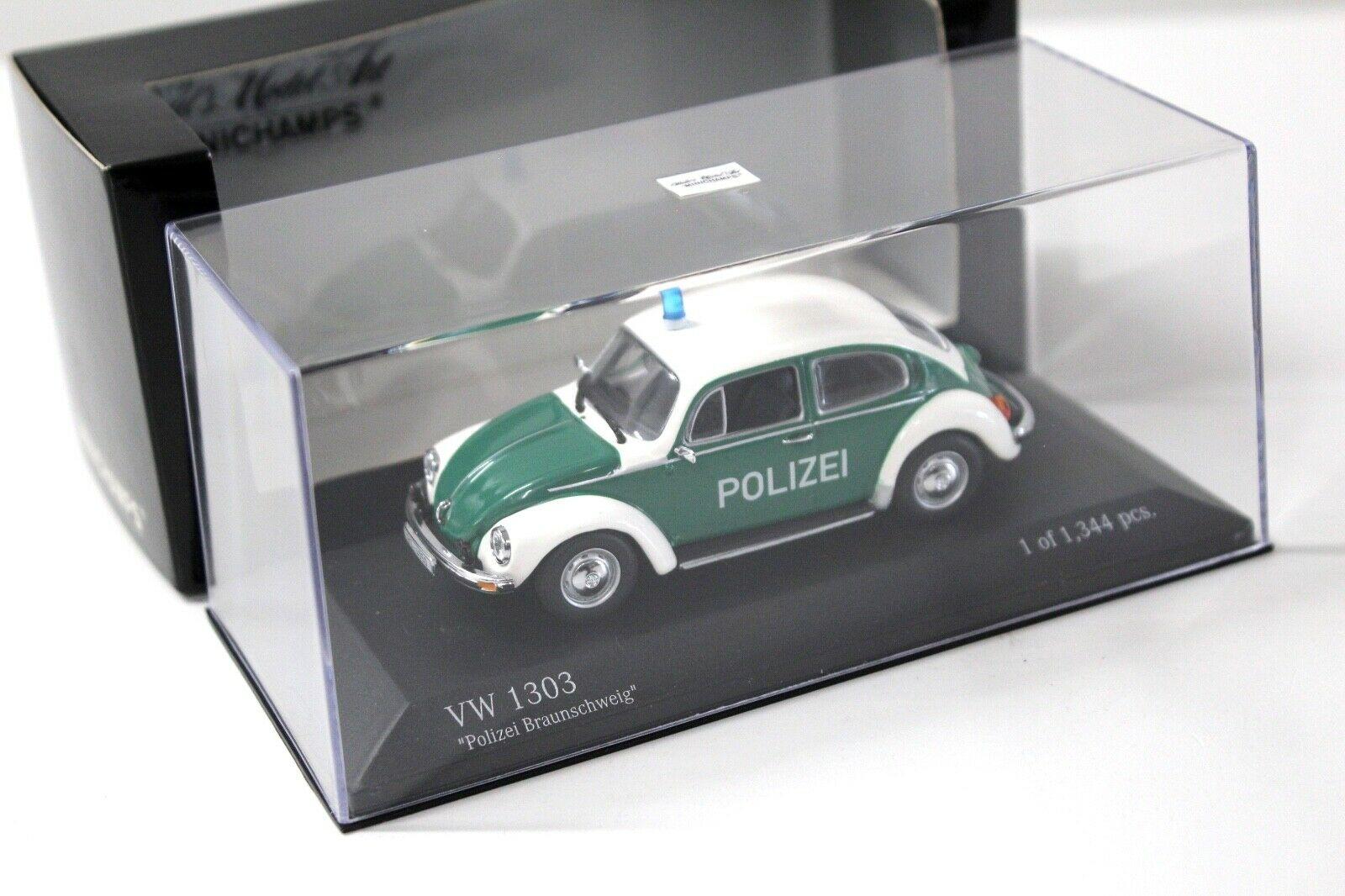 1:43 Minichamps VW Käfer 1303 Polizei Braunschweig green/ white