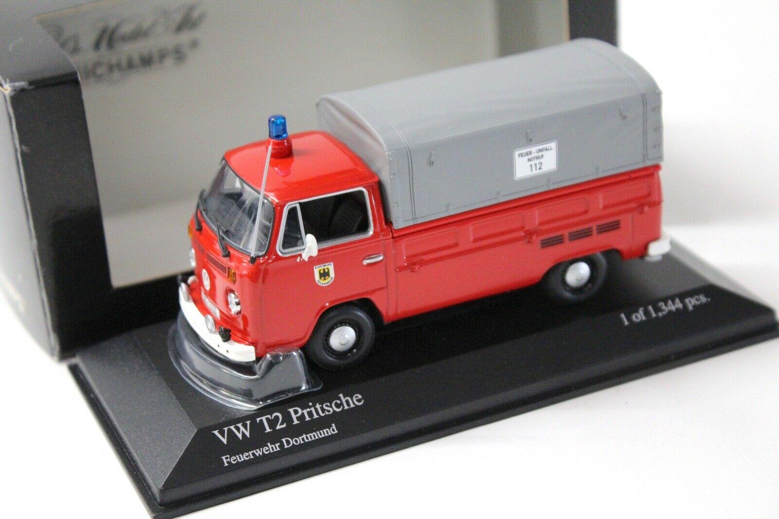 1:43 Minichamps VW T2 Pritsche Feuerwehr Dortmund