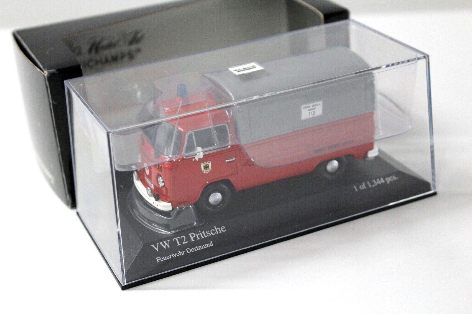 1:43 Minichamps VW T2 Pritsche Feuerwehr Dortmund