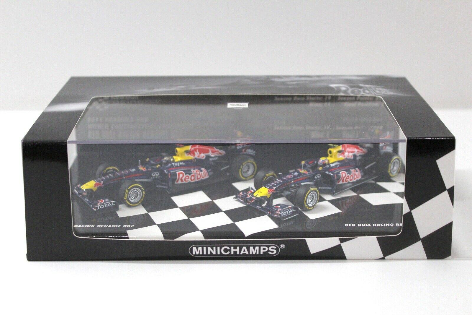 1:43 Minichamps F1 SET Red Bull Racing Renault RB7 Webber /Vettel