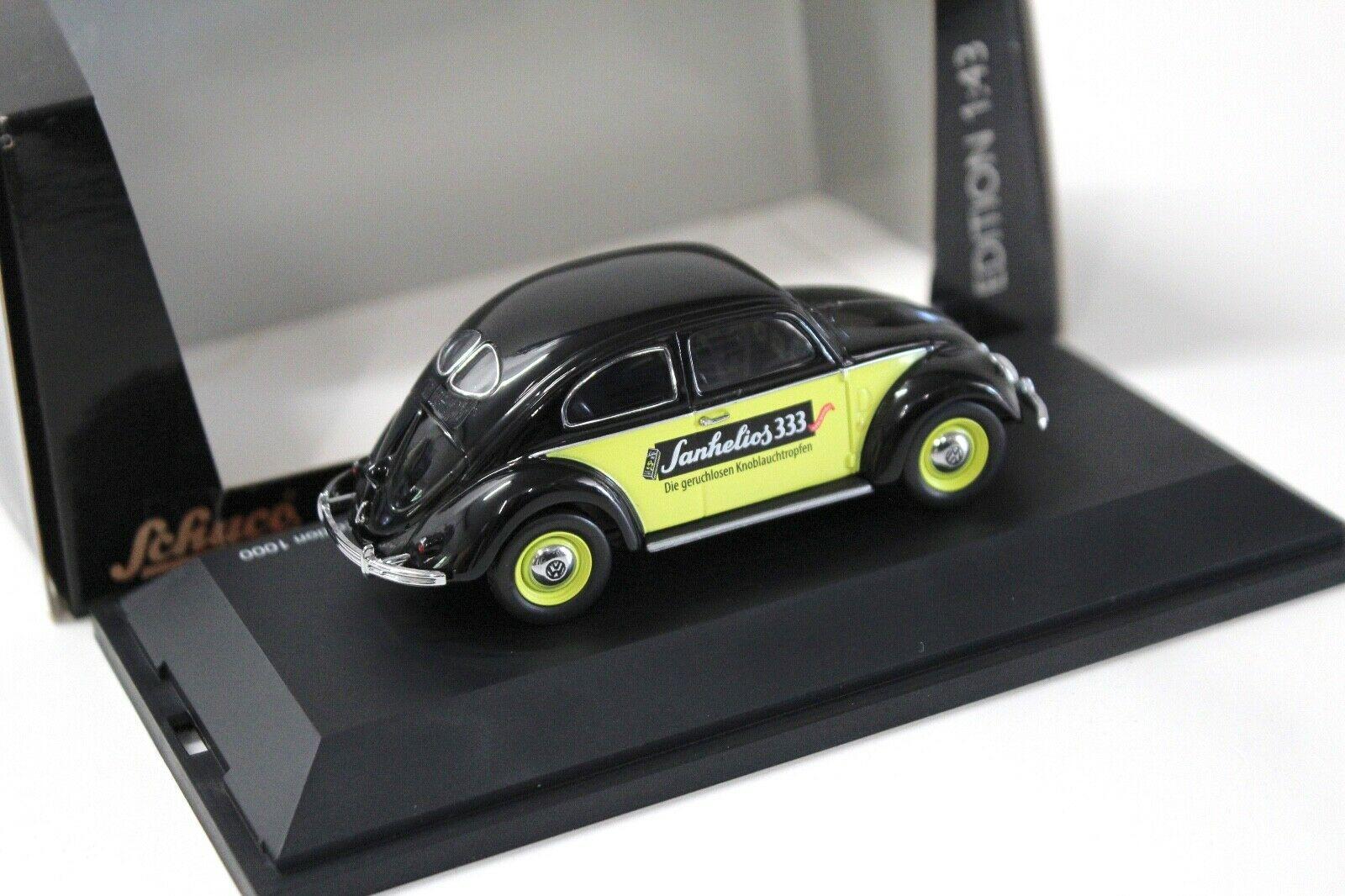 1:43 Schuco VW Käfer Brezelkäfer "SANHELIOS 333" black