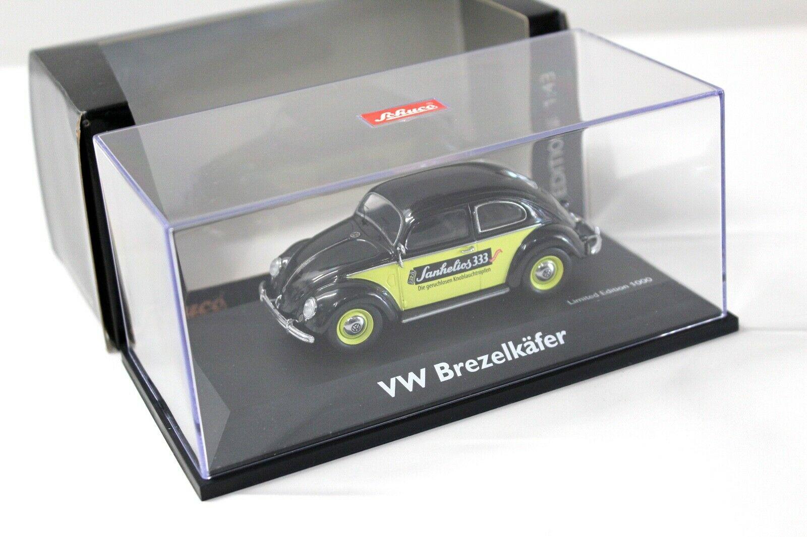 1:43 Schuco VW Käfer Brezelkäfer "SANHELIOS 333" black