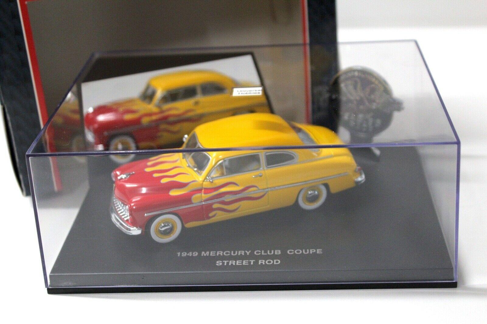 1:43 Eagle 1949 Mercury Club Coupe Street Rod flames yellow/ red
