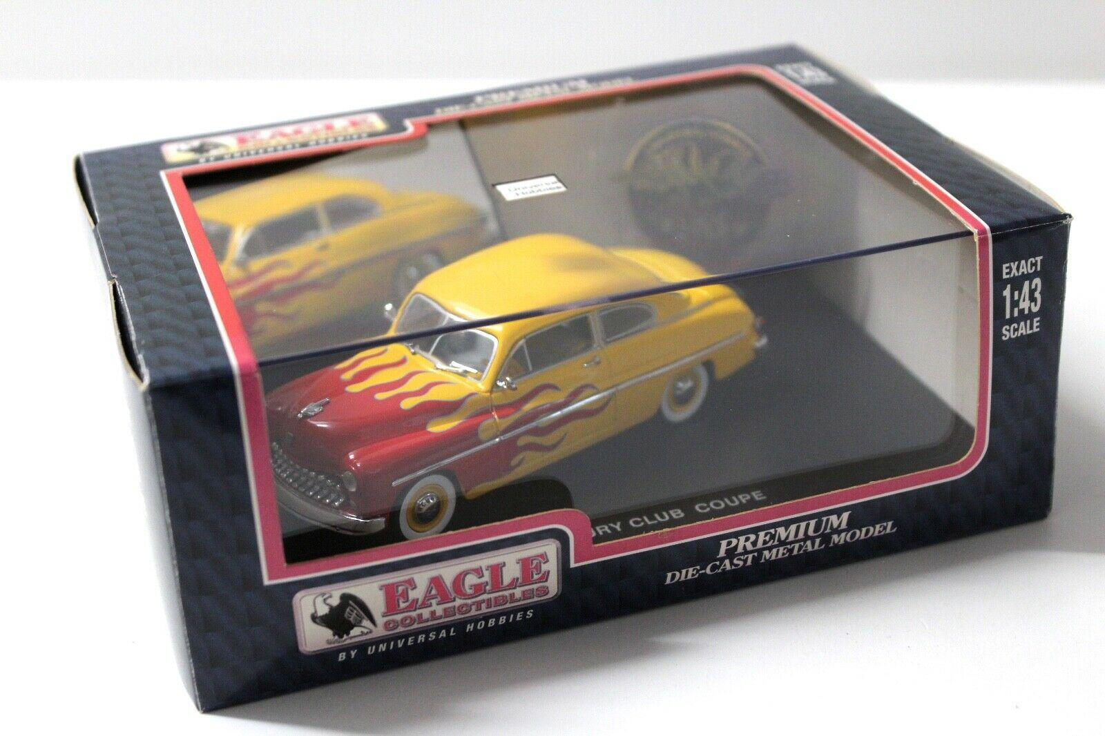 1:43 Eagle 1949 Mercury Club Coupe Street Rod flames yellow/ red
