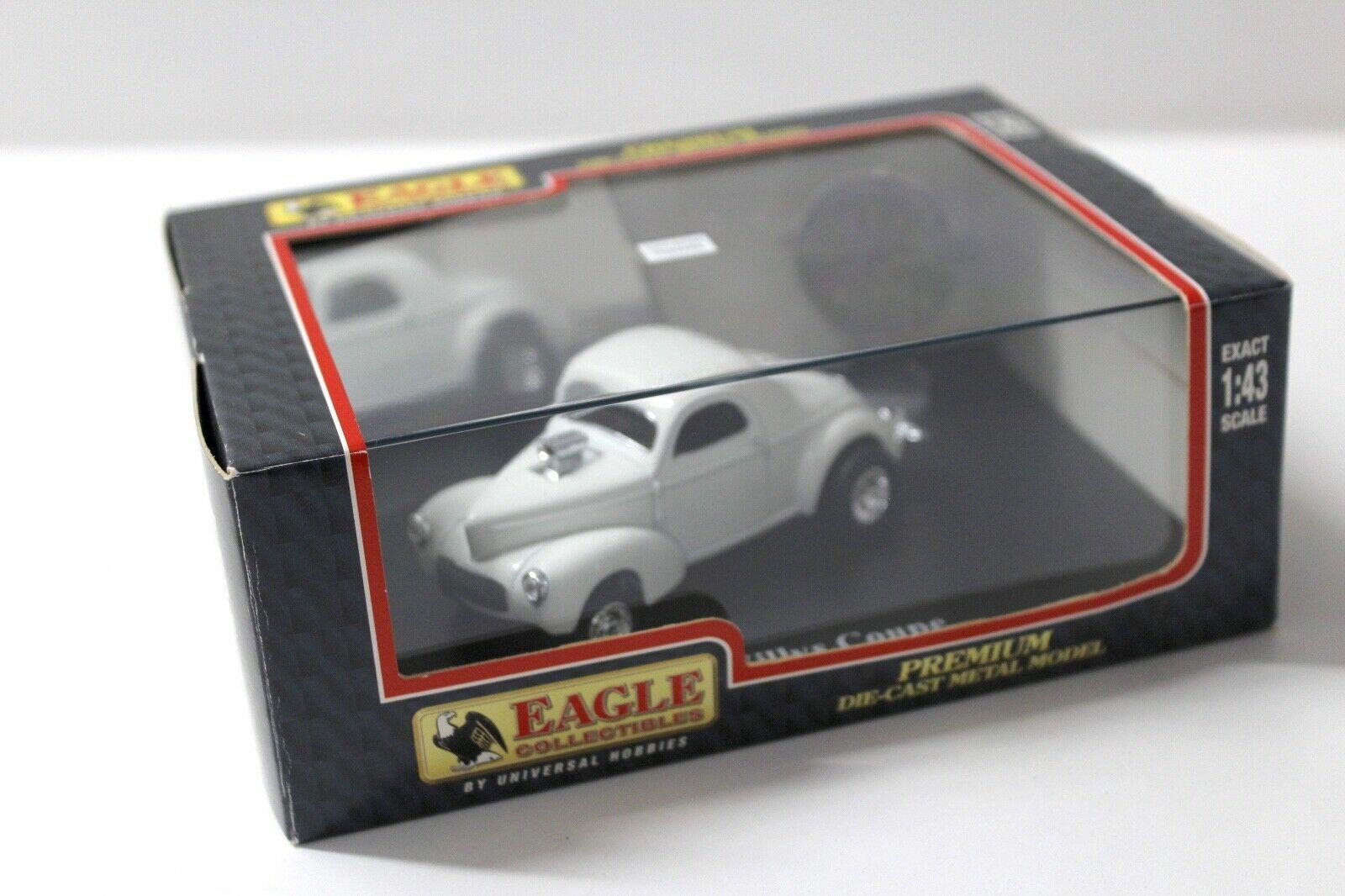 1:43 Eagle 1941 Willys Coupe white Hot Rod