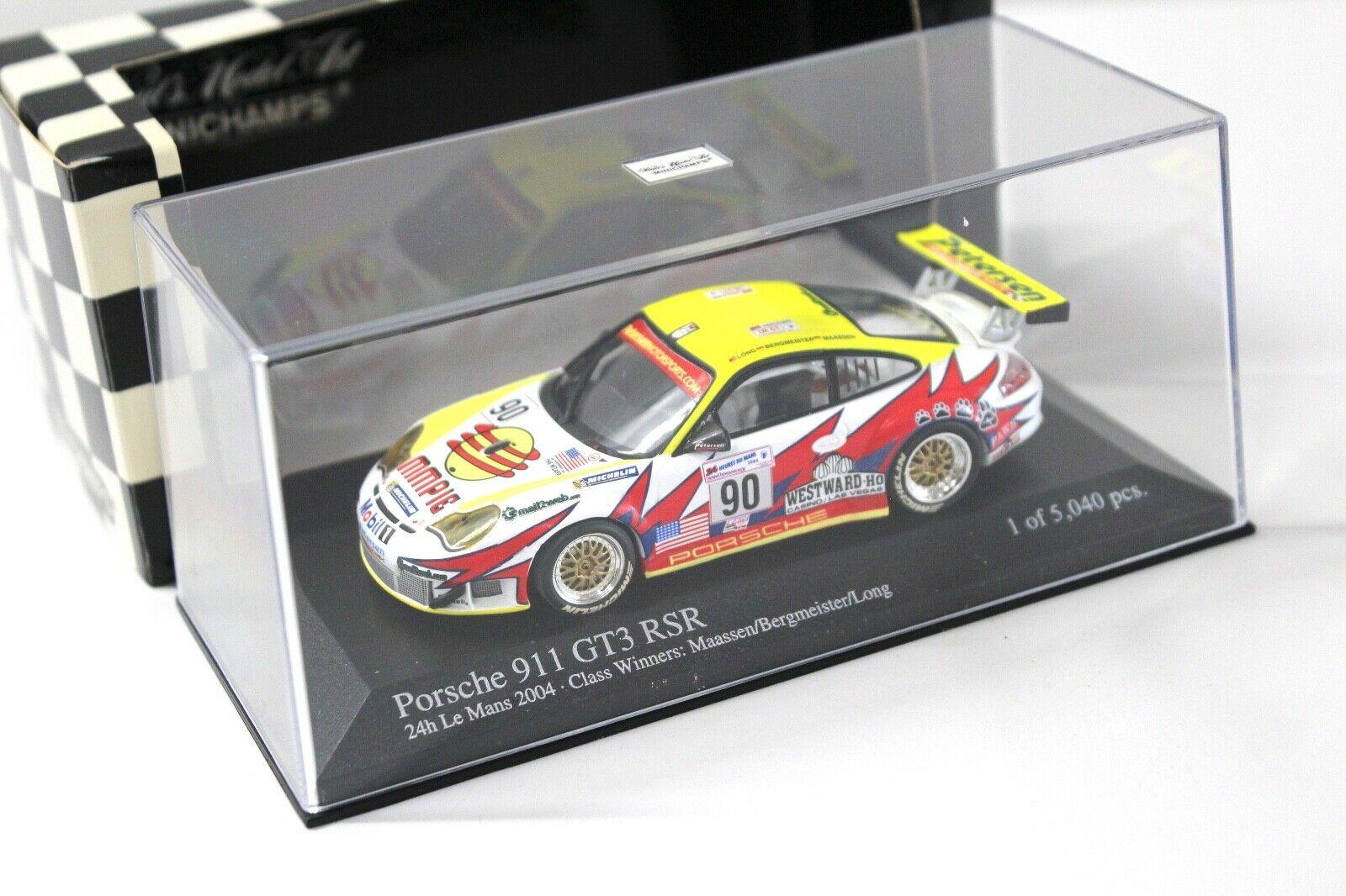 1:43 Minichamps Porsche 911 996 GT3 RSR 24h Le Mans 2004 #90