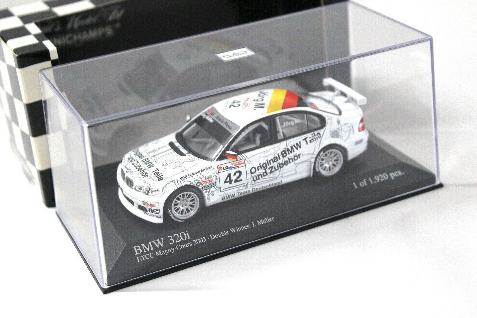 1:43 Minichamps BMW 320i ETCC Magny-Cours 2003 Jörg M.