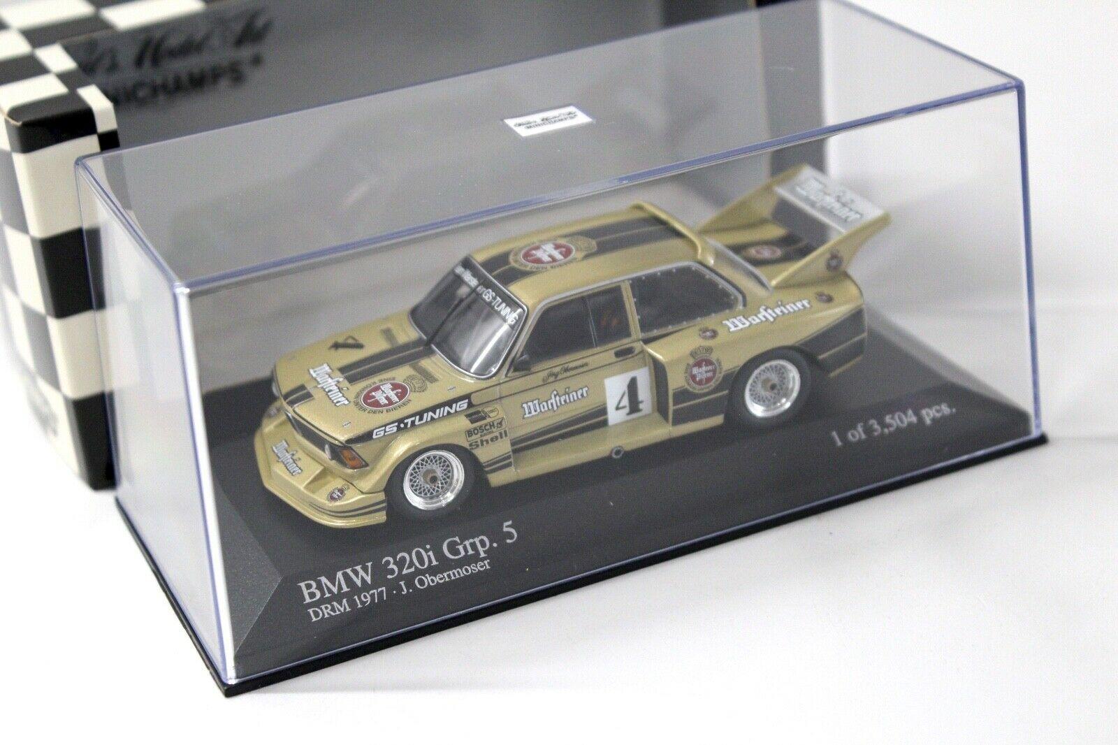 1:43 Minichamps BMW 320i Grp.5 DRM 1977 Warsteiner #4 gold