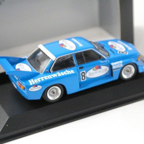 1:43 Minichamps BMW 320i Grp.5 DRM 1977 Fruit of Loom #8 blue