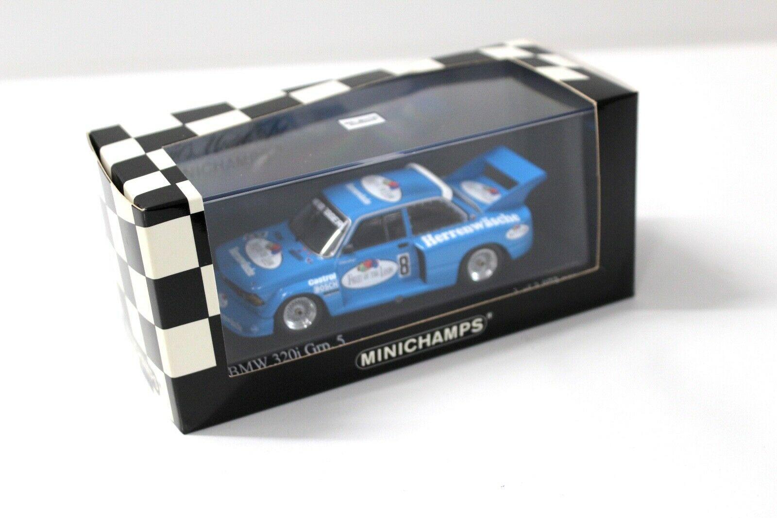 1:43 Minichamps BMW 320i Grp.5 DRM 1977 Fruit of Loom #8 blue