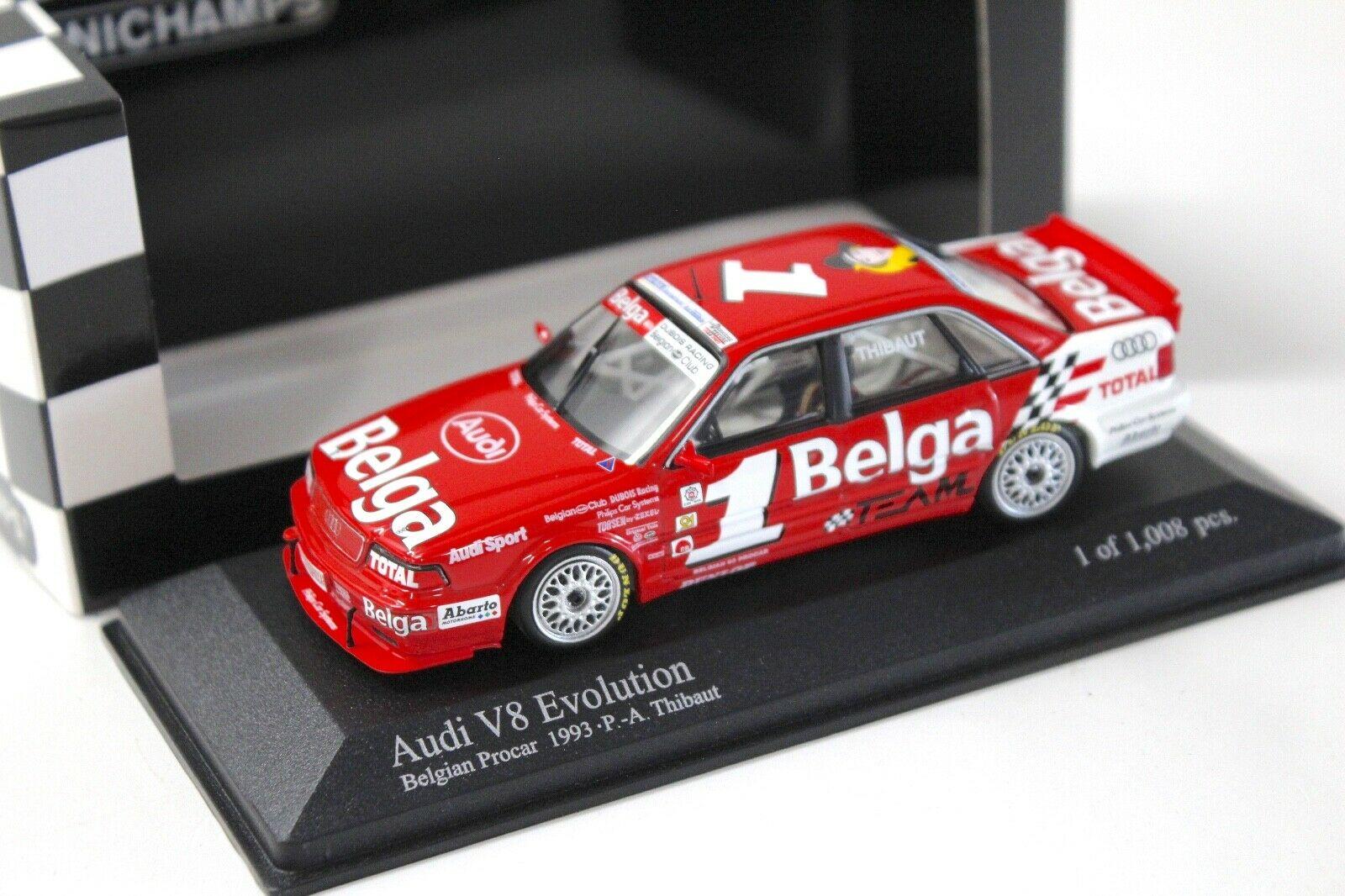 1:43 Minichamps Audi V8 EVO Thibaut BELGA #1 TOTAL red
