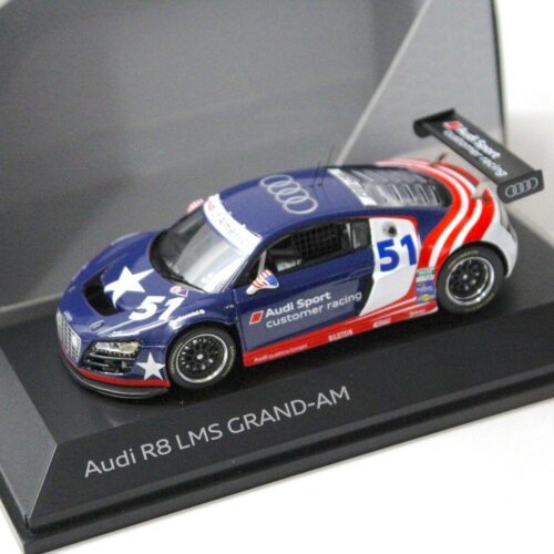 1:43 Spark Audi R8 LMS Grand-AM #51 blue DEALER VERSION