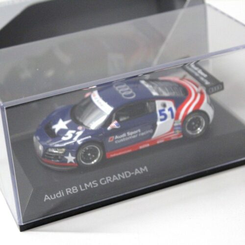 1:43 Spark Audi R8 LMS Grand-AM #51 blue DEALER VERSION