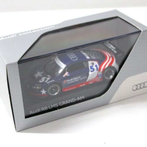 1:43 Spark Audi R8 LMS Grand-AM #51 blue DEALER VERSION
