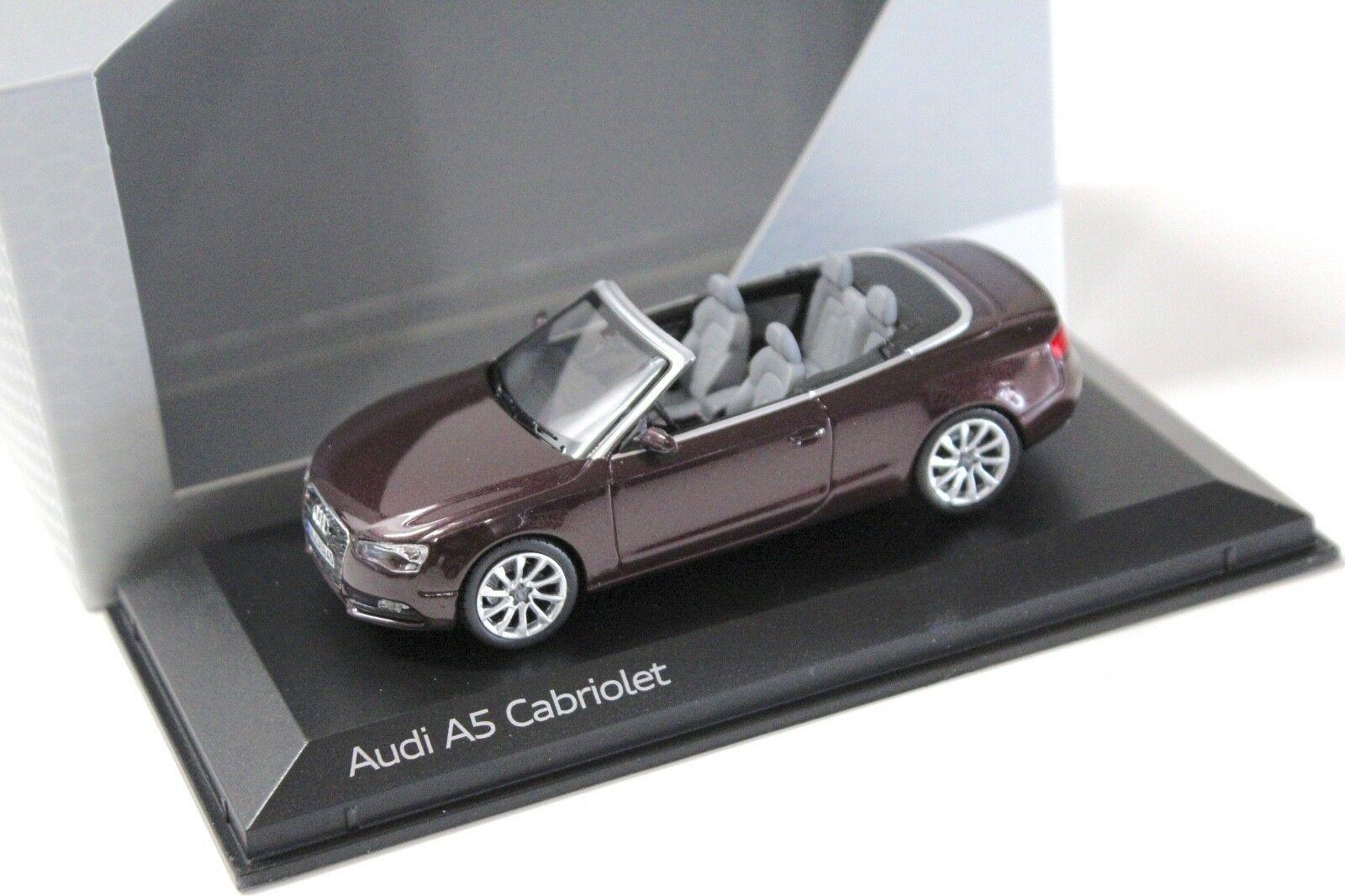 1:43 Norev Audi A5 Cabriolet Shiraz red DEALER VERSION