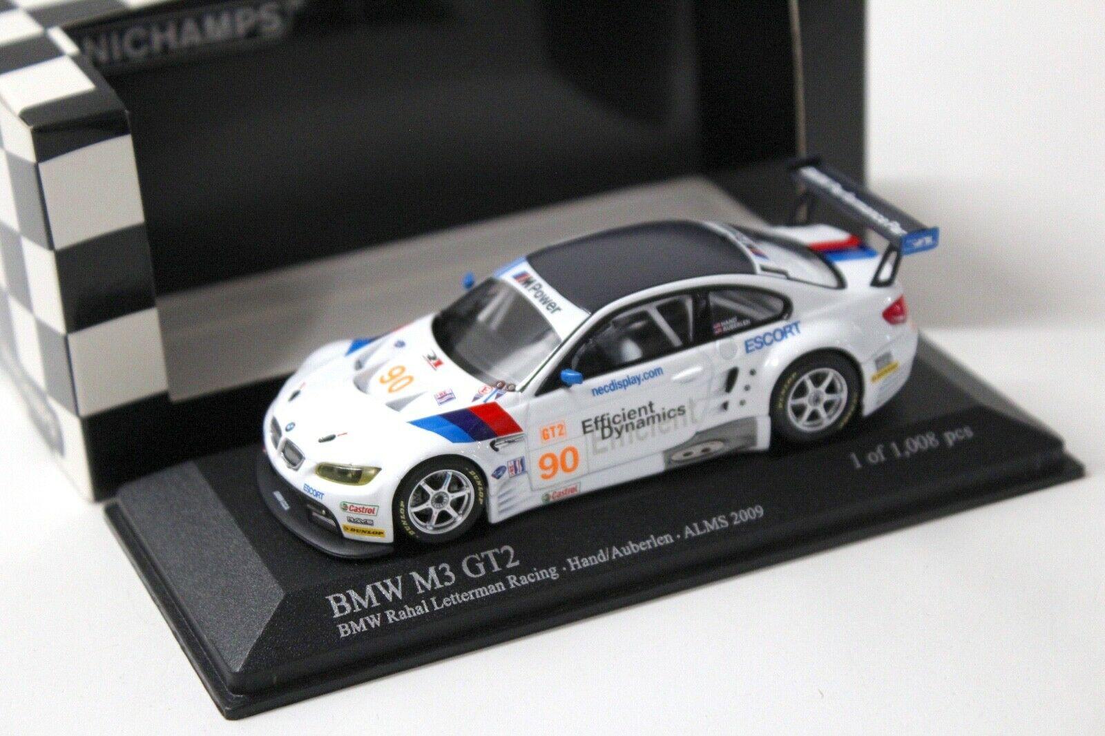 1:43 Minichamps BMW M3 GT2 Hand/Auberlen ALMS 2009 #90 white