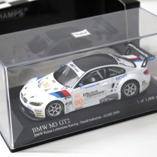 1:43 Minichamps BMW M3 GT2 Hand/Auberlen ALMS 2009 #90 white