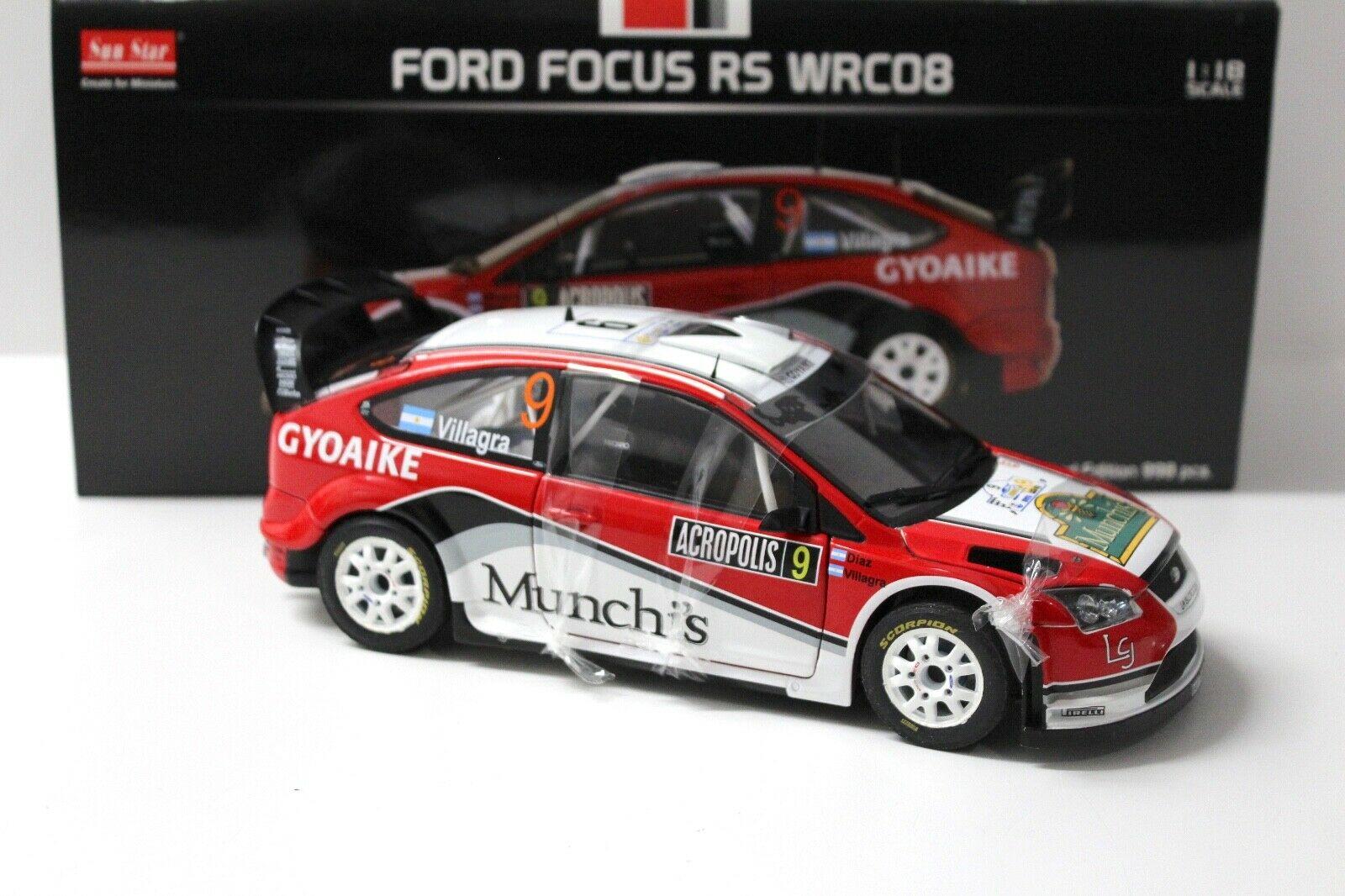 1:18 SunStar Ford Focus RS WRC08 Rally Acropolis #9