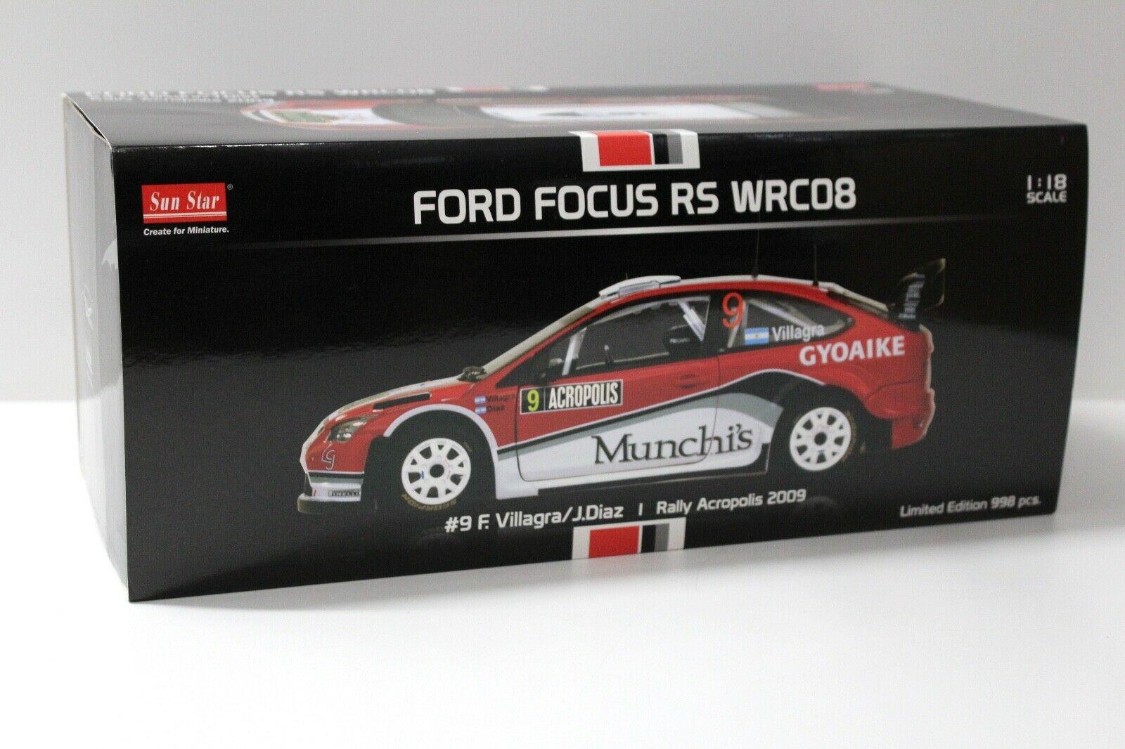 1:18 SunStar Ford Focus RS WRC08 Rally Acropolis #9