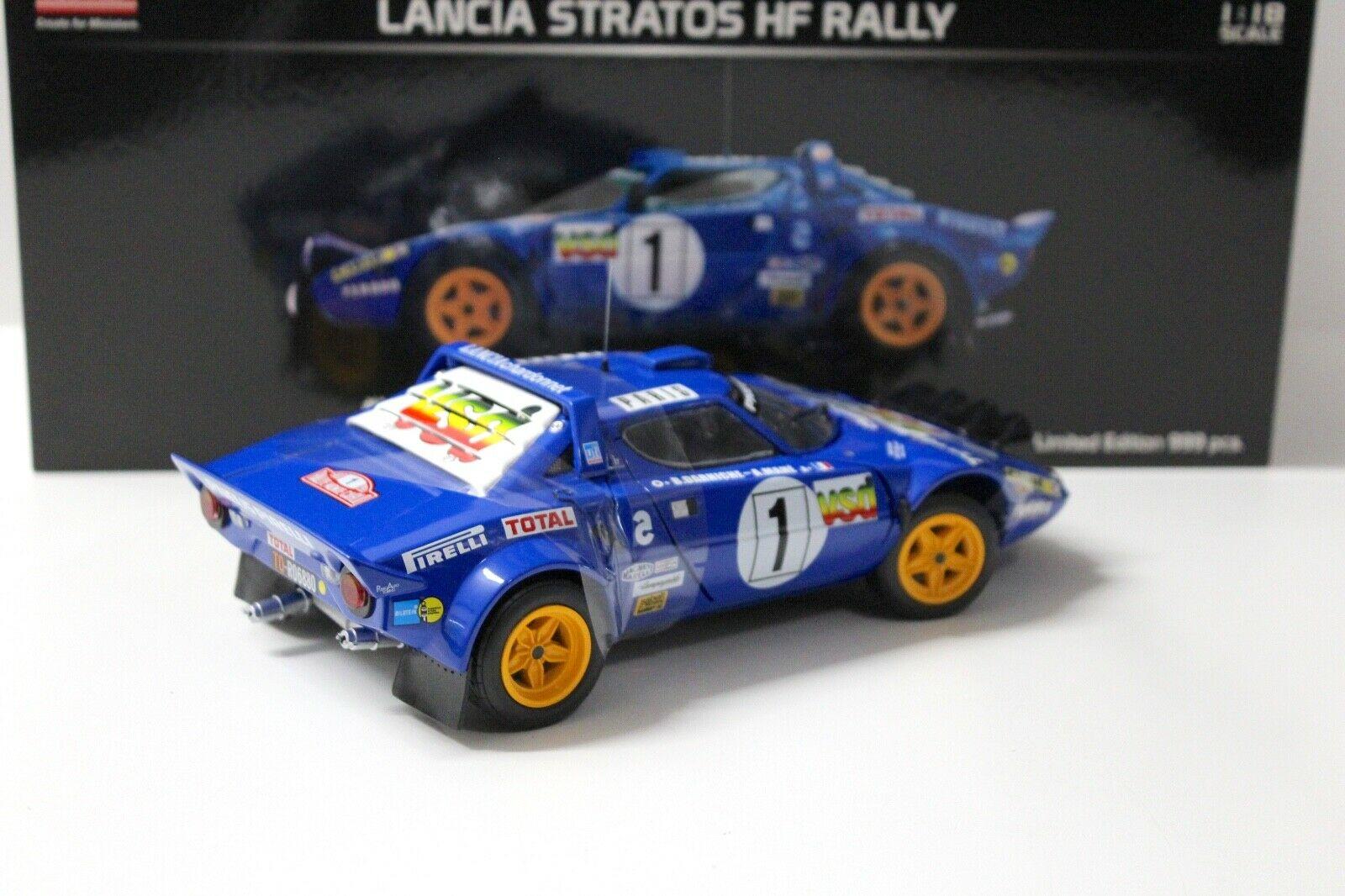 1:18 SunStar Lancia Stratos HF Rally Monte Carlo #1 blue