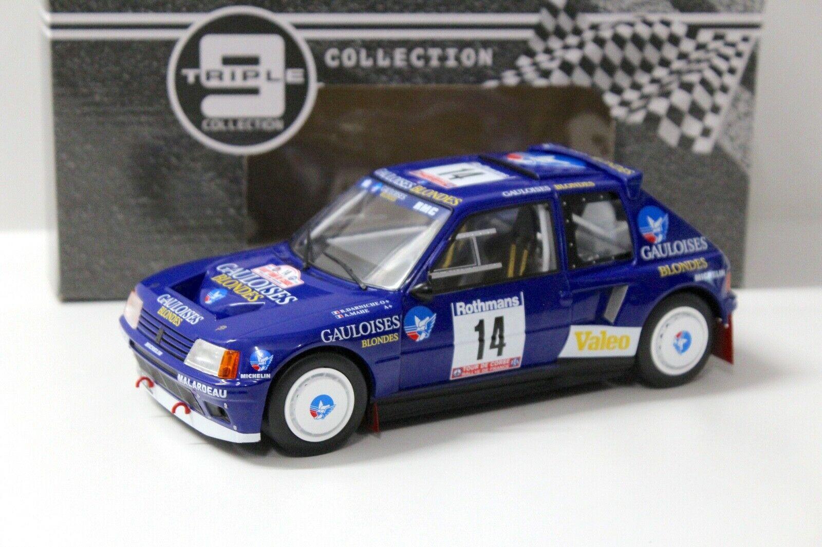 1:18 Triple9 Peugeot 205 T16 Rally Tour de Corse #14 blue