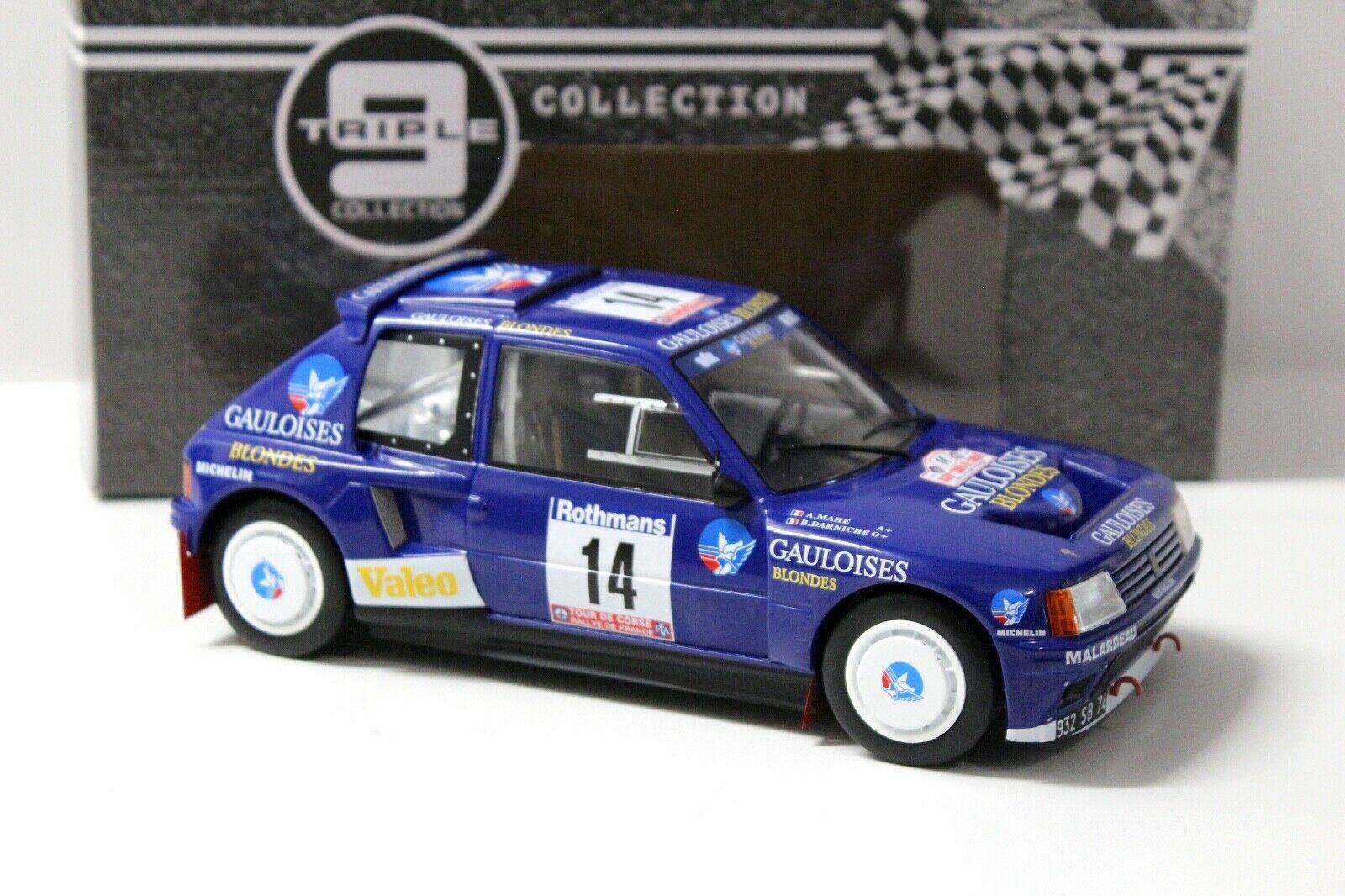 1:18 Triple9 Peugeot 205 T16 Rally Tour de Corse #14 blue