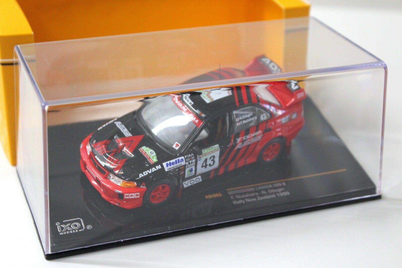 1:43 IXO Mitsubishi Lancer Evo 5 Rally New Zealand #43 Nutahara 1999