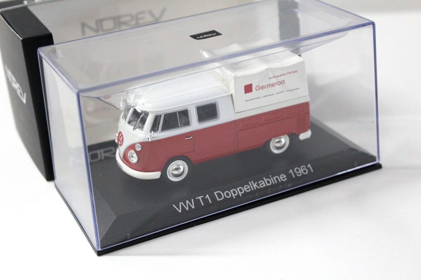 1:43 Norev VW T1 Doppelkabine 1961 Germerott red