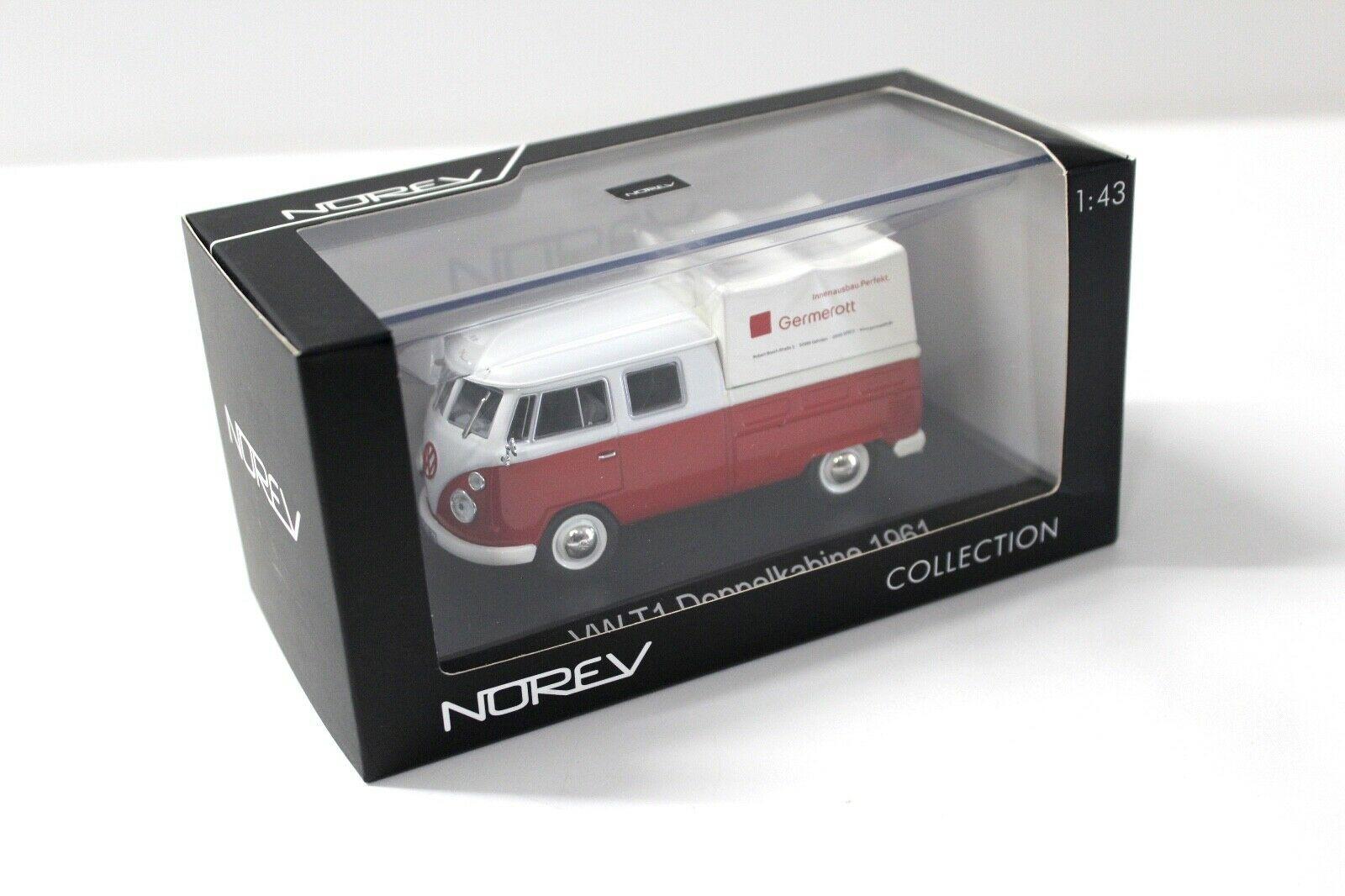 1:43 Norev VW T1 Doppelkabine 1961 Germerott red