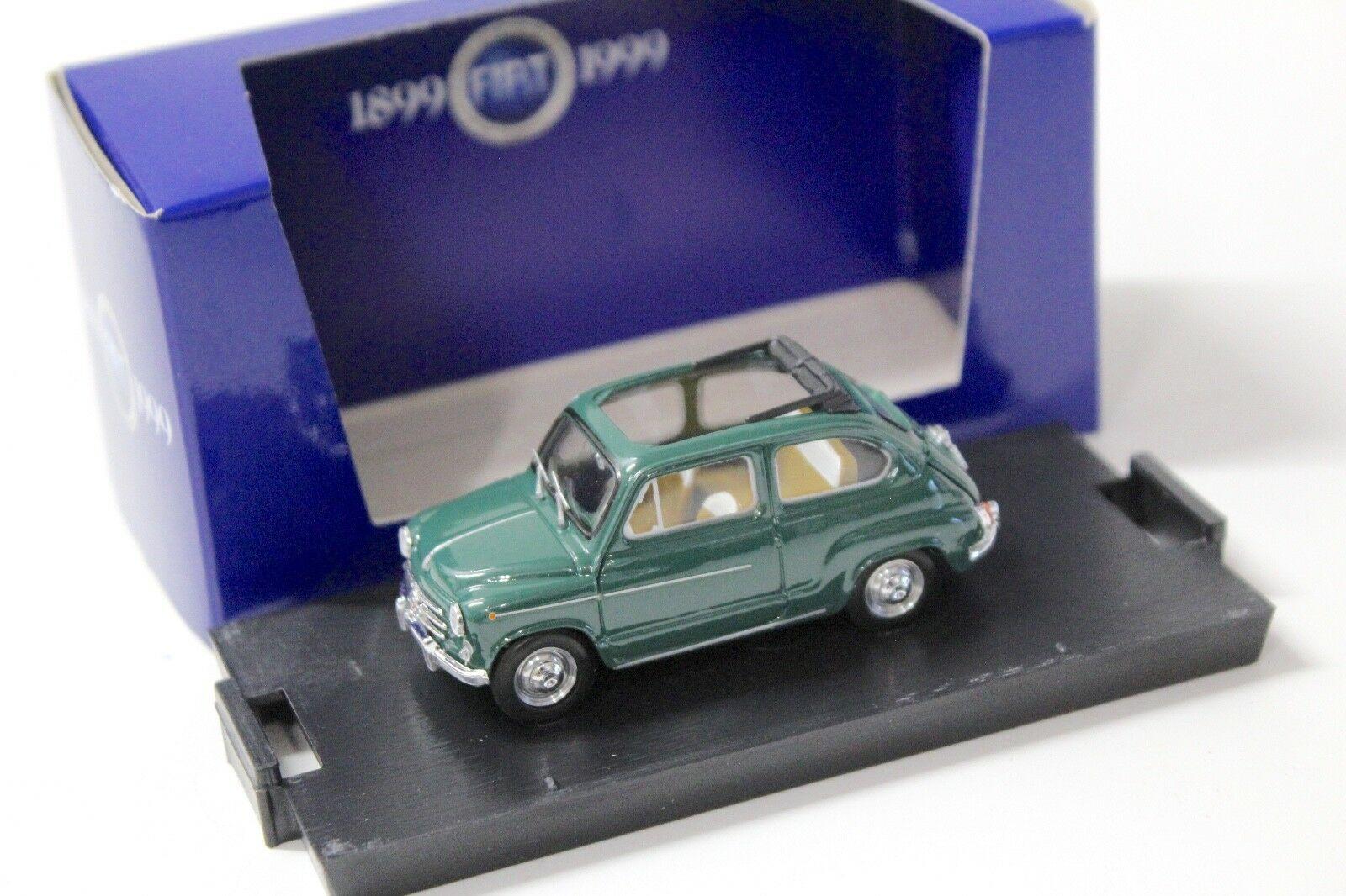 1:43 Brumm Fiat 600D open top dark green 1960