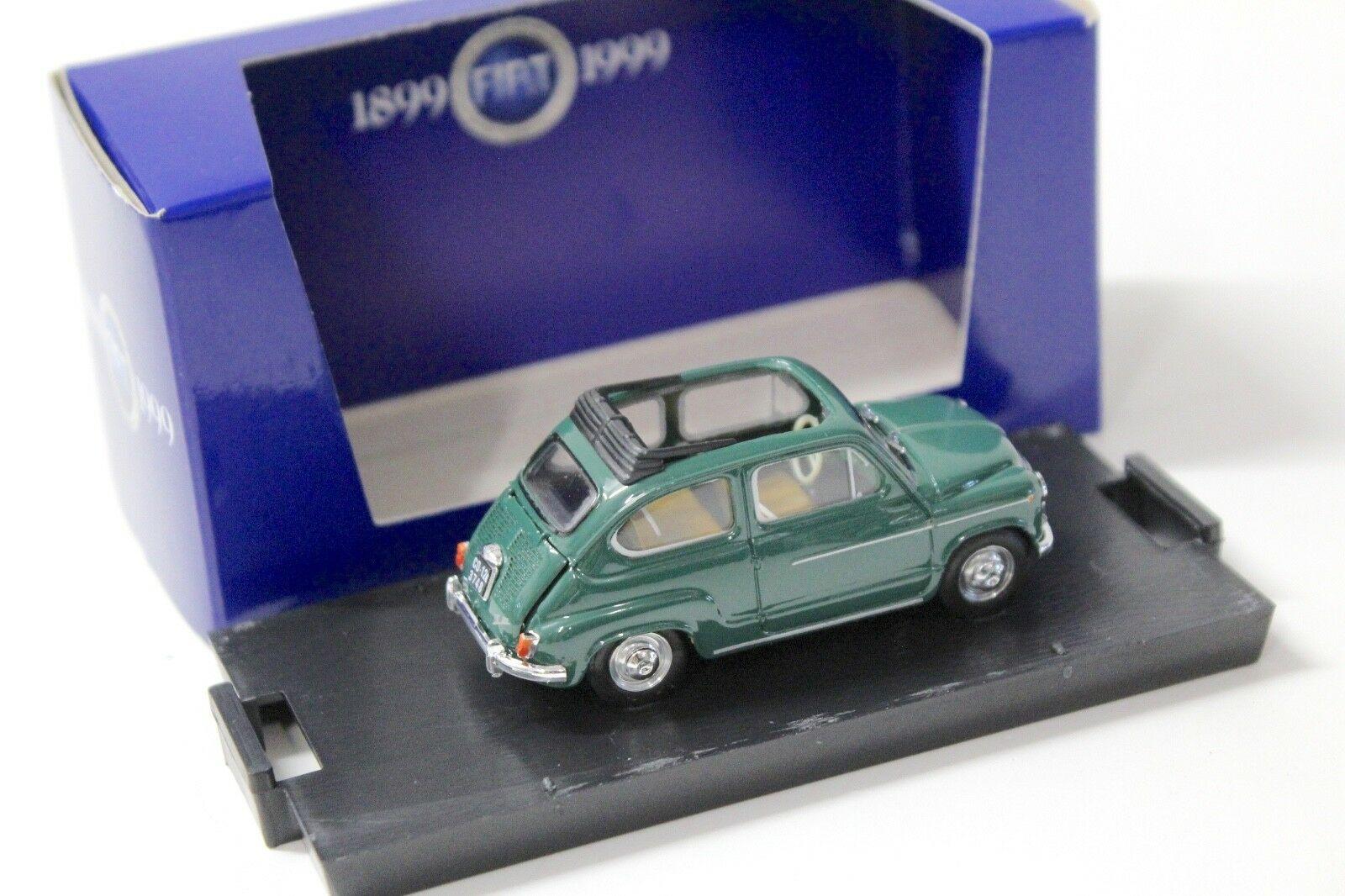 1:43 Brumm Fiat 600D open top dark green 1960