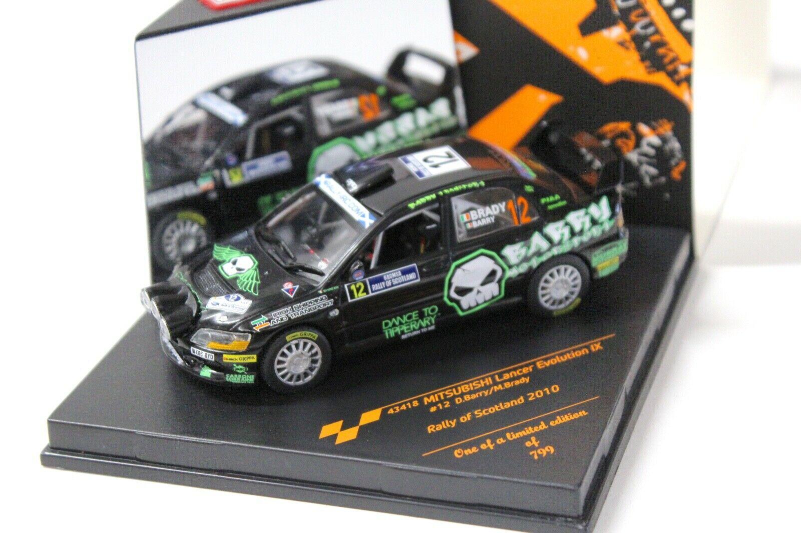 1:43 Vitesse Mitsubishi Lancer Evo IX Rally of Scotland #12 black