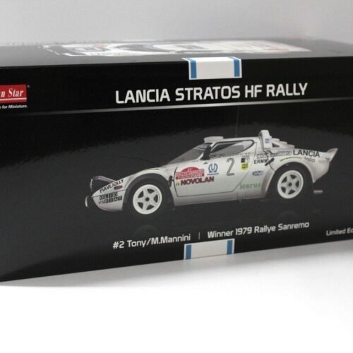 1:18 SunStar Lancia Stratos HF Rally Sanremo 1979 #2 white