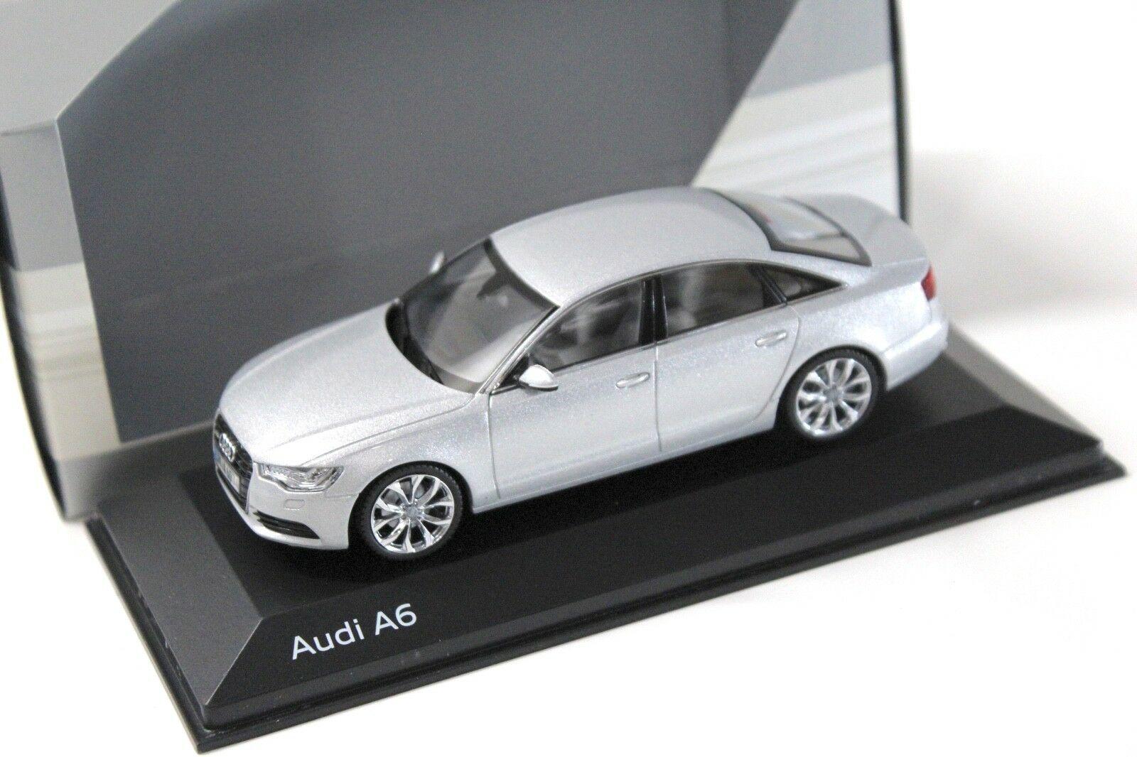 1:43 Schuco Audi A6 Limousine C7 ice silver DEALER VERSION