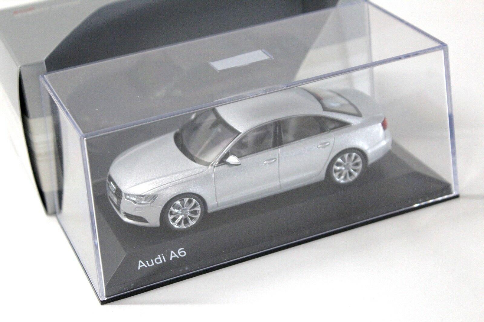 1:43 Schuco Audi A6 Limousine C7 ice silver DEALER VERSION